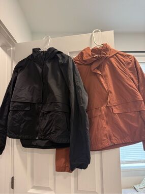lululemon athletica Lightweight Hooded Jackets in Black and Rust
